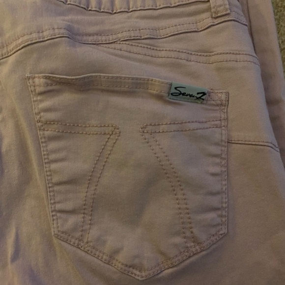 Seven 7 Womens High Rise Waist Jeans Skinny Stretch Com Mauve Pink Sz 12 - Picture 6 of 11